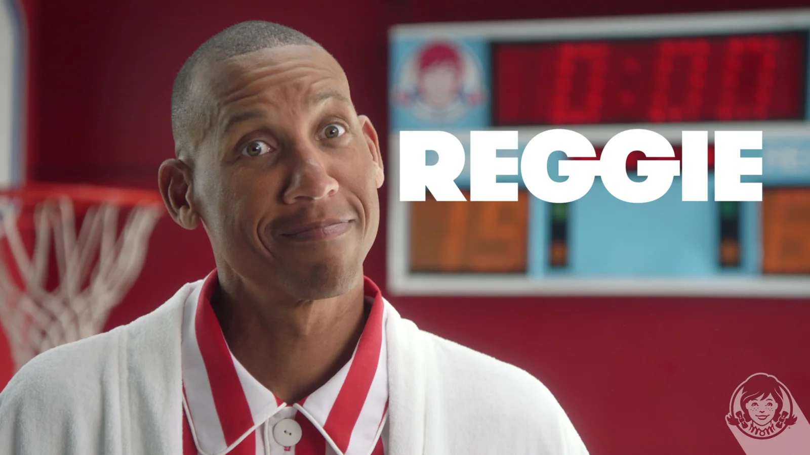 Reggie in a Wendy’s commercial