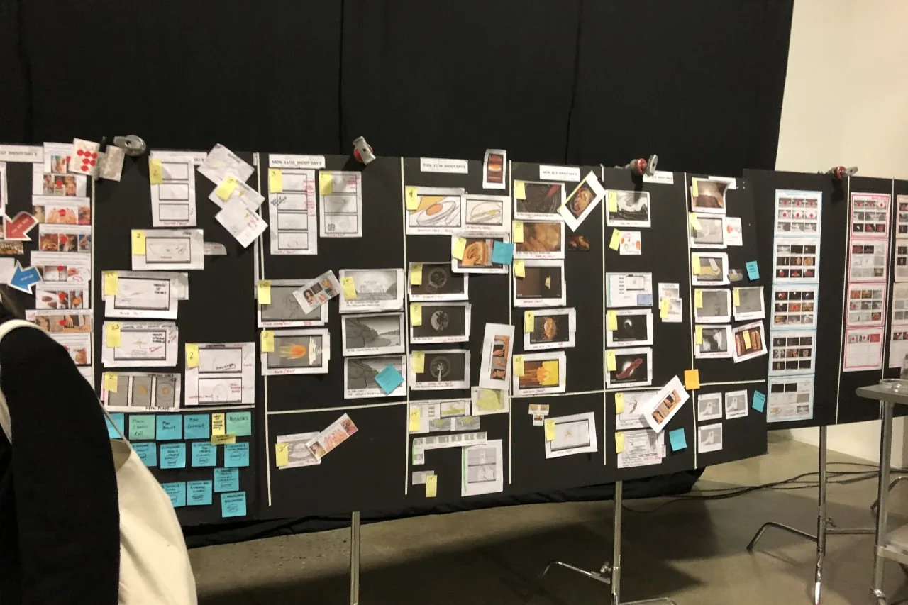Creative storyboards and production planning materials